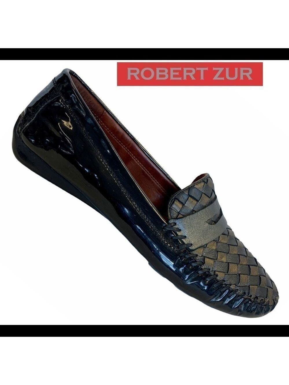 Robert ZUR PETRA BLACK PATENT COMBO Sz 9M